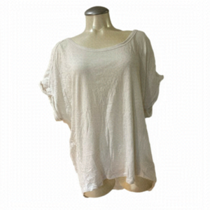 OLD Navy Plus Size Cream Coloured Relaxed Fit Short Sleeved Top, EUC